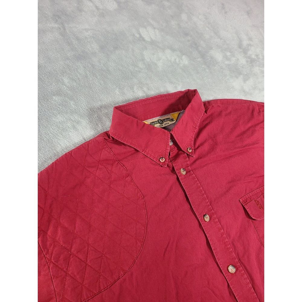 Bob Allen Shooting Shirt Mens Large Red Shoulder‎ Patch Long Sleeve Hunting